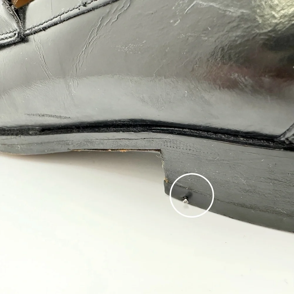 Gucci Horsebit Shiny Black Dress Loafers Shoes # 110-1362 Size 42 E - Picture 10 of 15